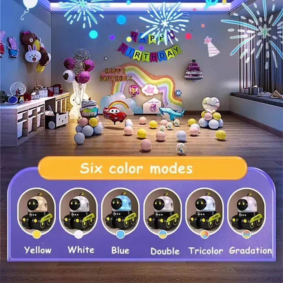 Music Cartoon Robot Car Projection Lamp for Kids